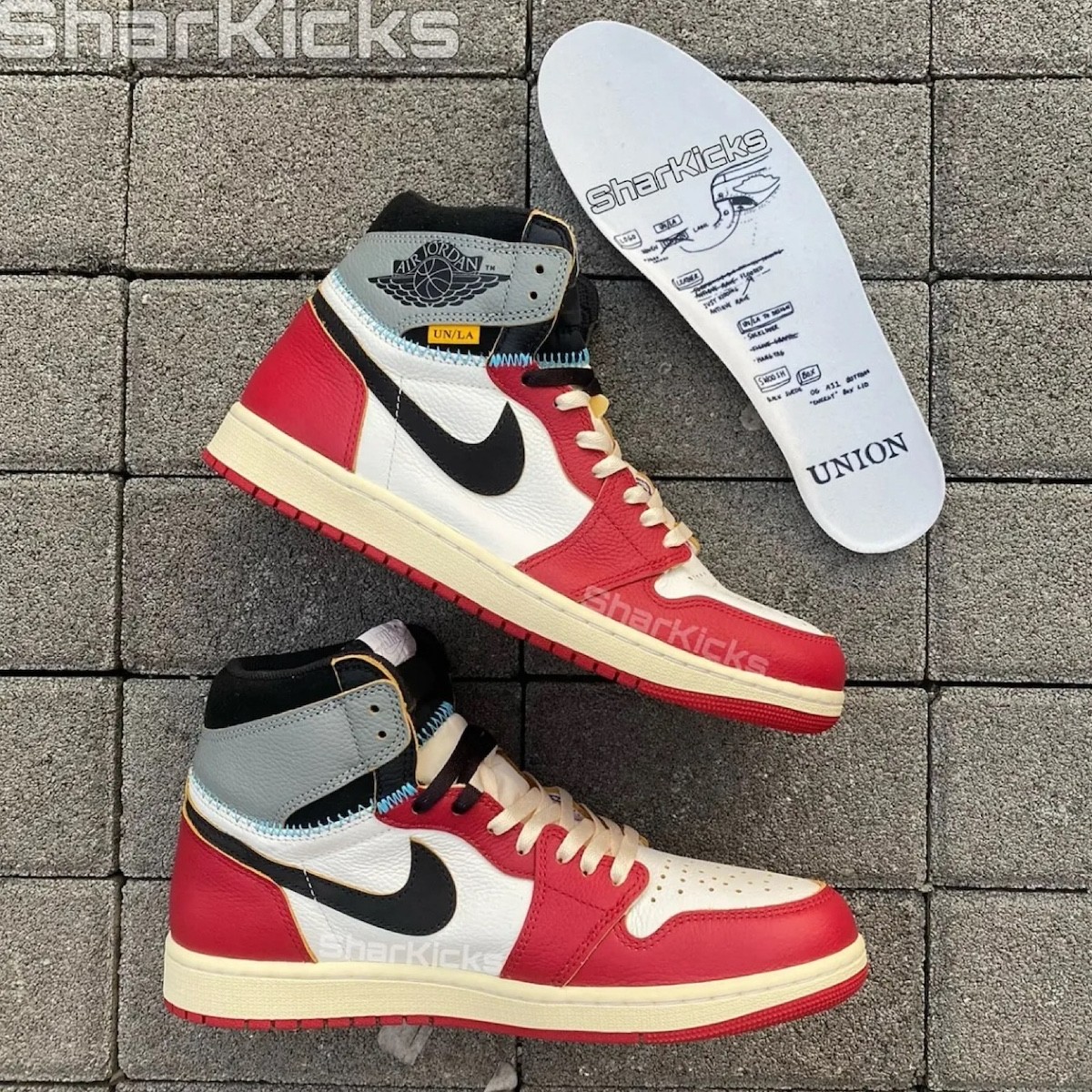 Union LA,AJ,Air Jordan 1,HV856  实物首次曝光！全新「Union x AJ」颜值满意吗？