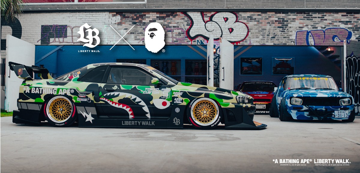 BAPE®,LIBERTY WALK,LBWK  车迷狂喜！BAPE® 跟这家「知名改装品牌」联名了！