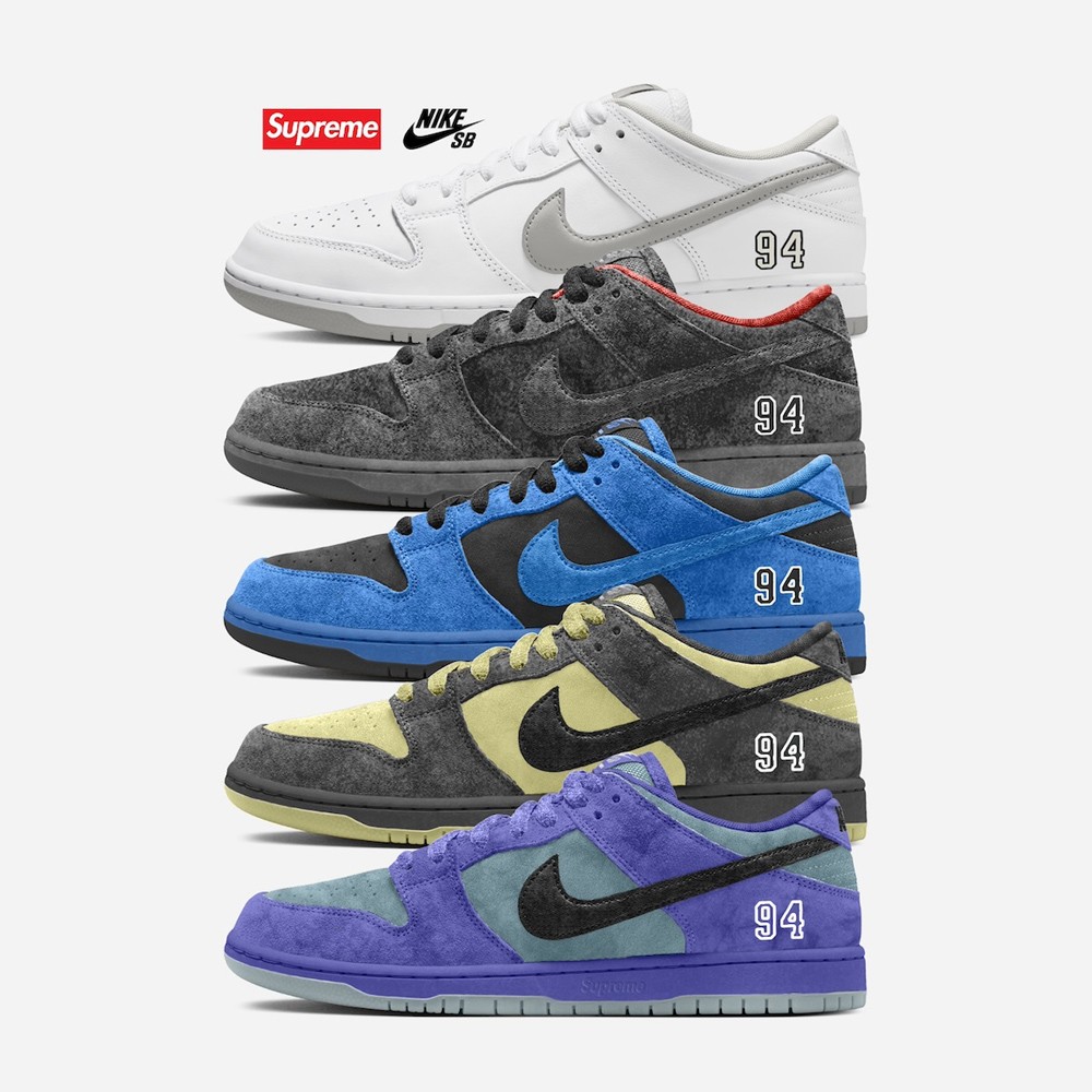 HQ8487-300,Camper Green,Dunk L  完整实物曝光！Supreme x Nike 新鞋货量是...