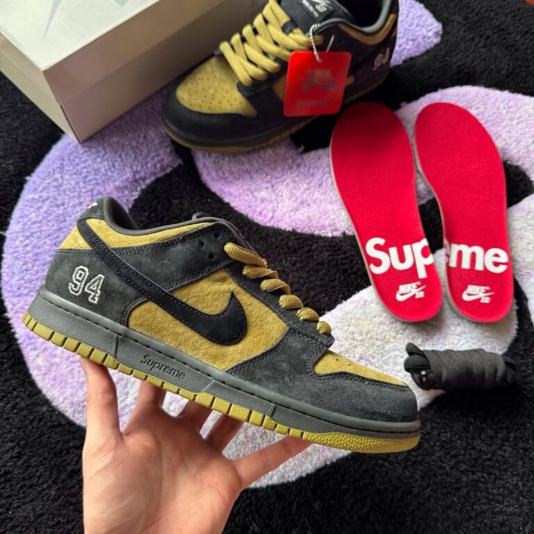 HQ8487-300,Camper Green,Dunk L  完整实物曝光！Supreme x Nike 新鞋货量是...