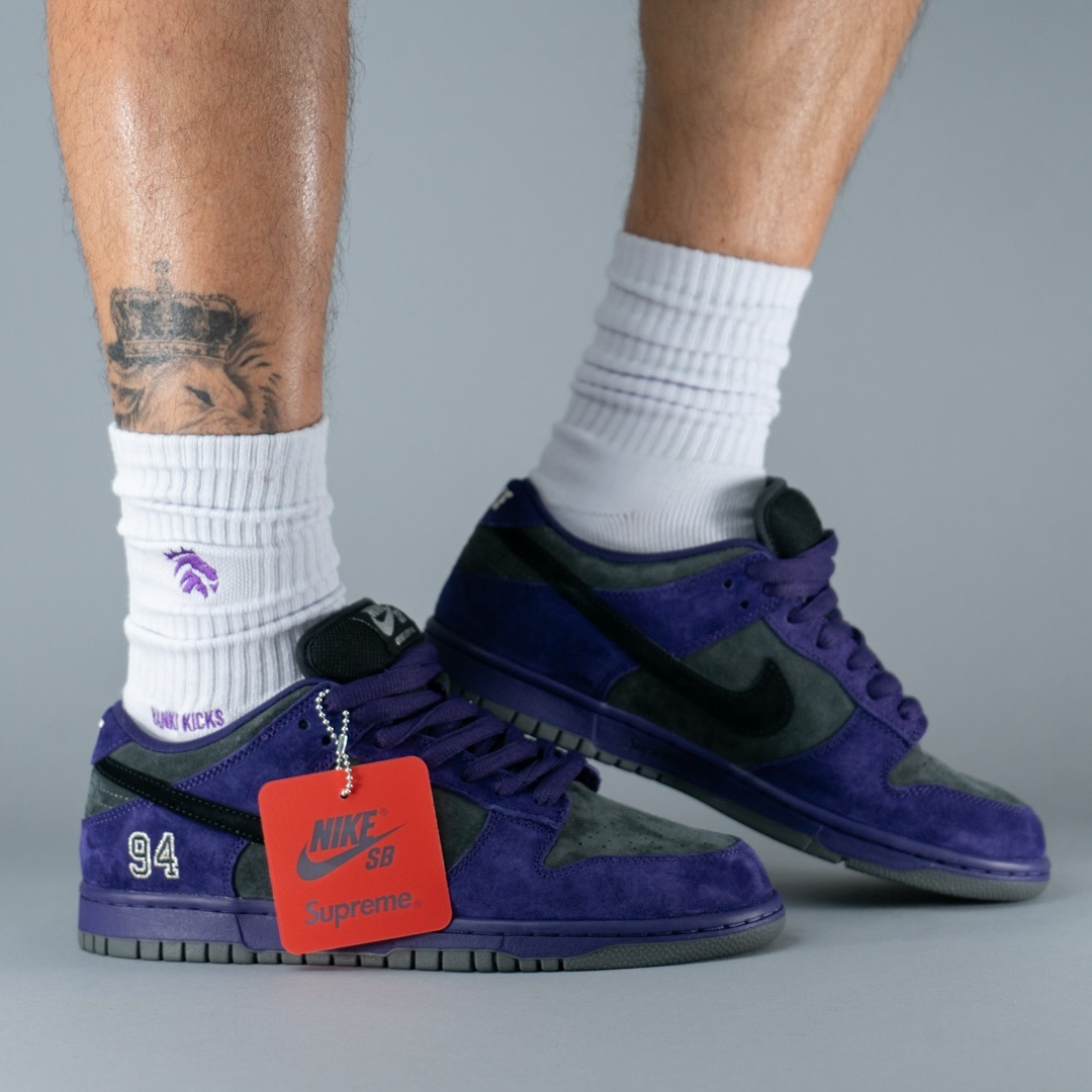 HQ8487-500,SB Dunk Low,Nike,Su  恶人紫帅啊！Supreme x Nike SB 上脚你给几分？