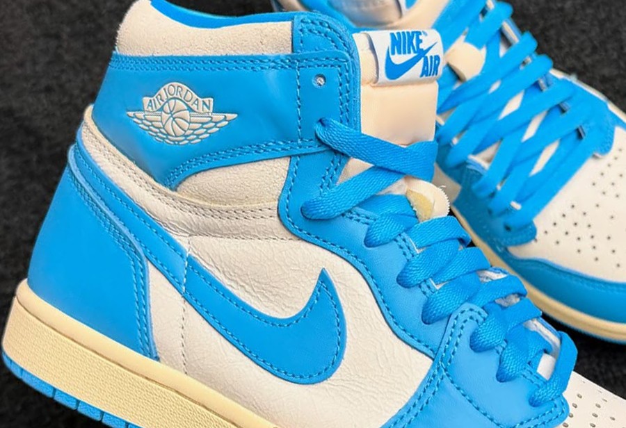 Air Jordan 1 High OG,AJ1,UNC R  重塑版「北卡 AJ1」 实物曝光！细节终于看清了！