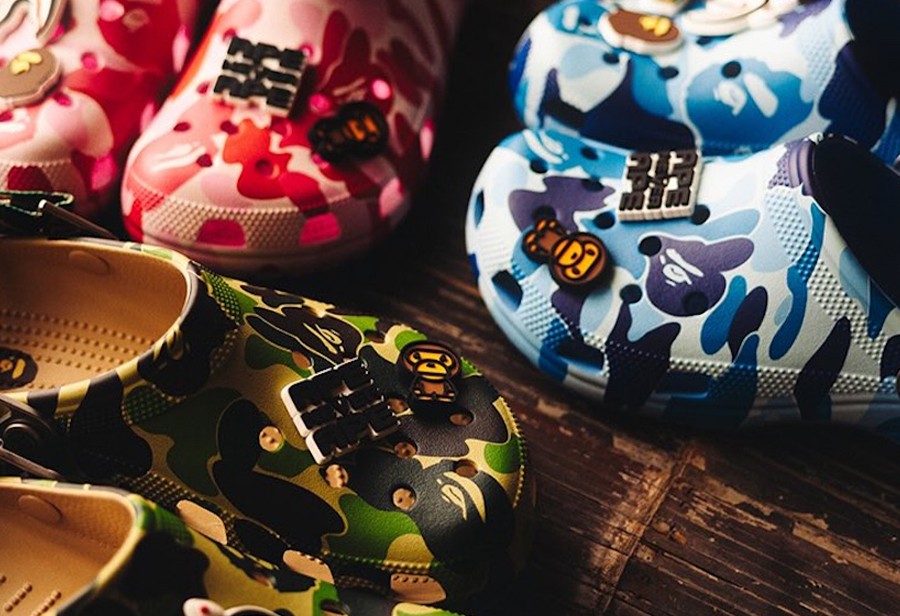 BAPE,Crocs  提前备战夏天！BAPE x Crocs 新品来袭！