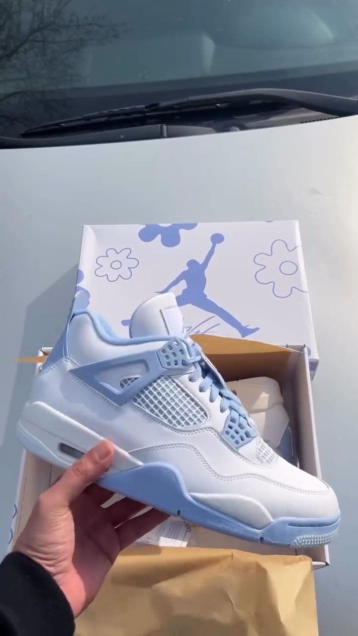 AJ,Air Jordan 4,Forget Me Not,  母亲节 AJ4 最新实物！「全新鞋盒」真不错！