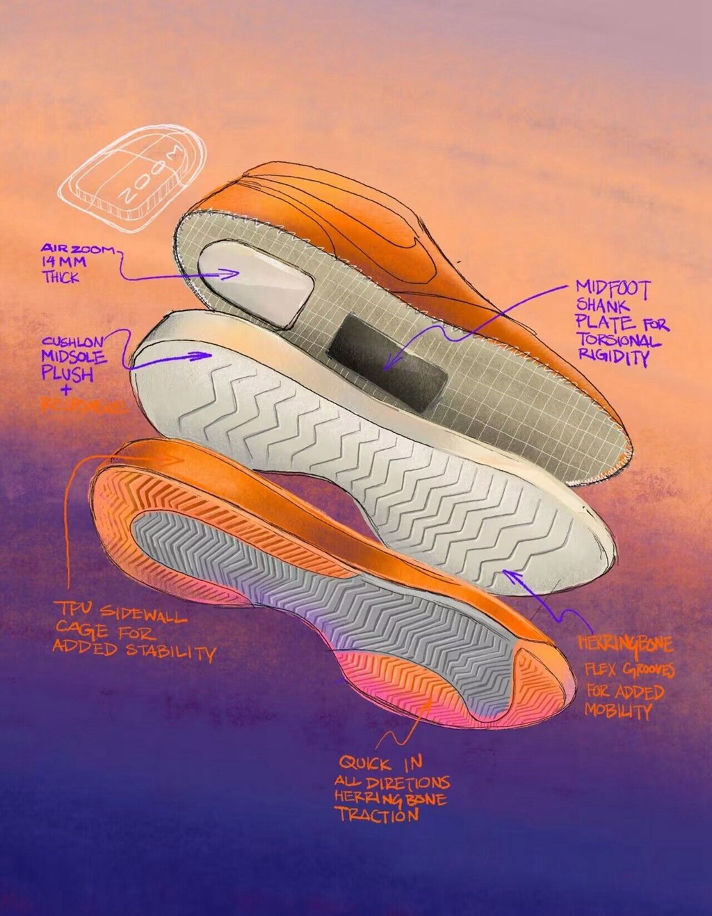 Nike,Book 2,布克  科技大升级！Nike「布克 2 代」曝光！居然长这样！