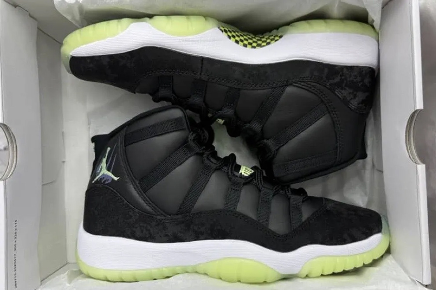 Air Jordan 11,AJ11,Sneaker Sch  疑似「万圣节」主题！夜光 AJ11 首次曝光！