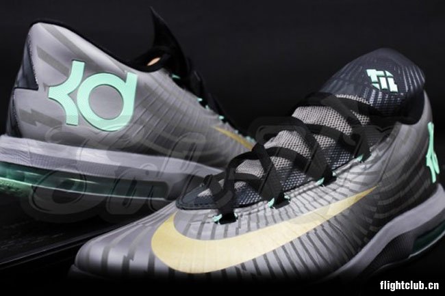 Nike,KD6,kd  Nike KD6 全新银/绿/金配色实物图赏