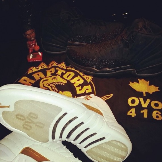 Amir,Johnson,亲着Air,Jordan,1  Amir Johnson 亲着Air Jordan 12 “OVO” PE