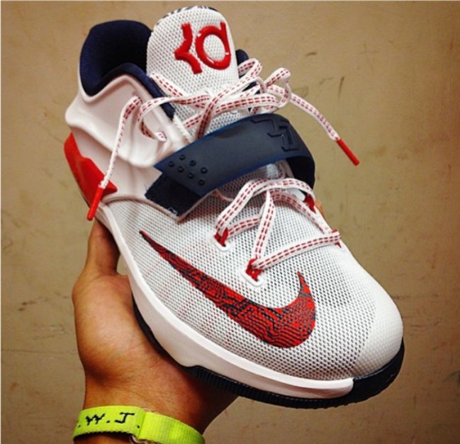 Nike,KD,7“USA”,开箱图  KD7 “USA” 美国独立日配色实物图赏