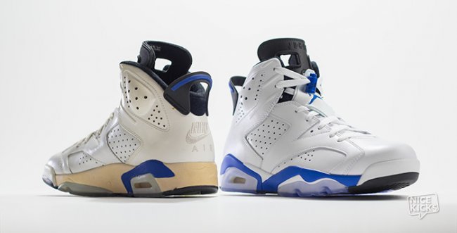 air,jordan,6,元年&2014复刻高 aj6 air jordan 6 sport blue