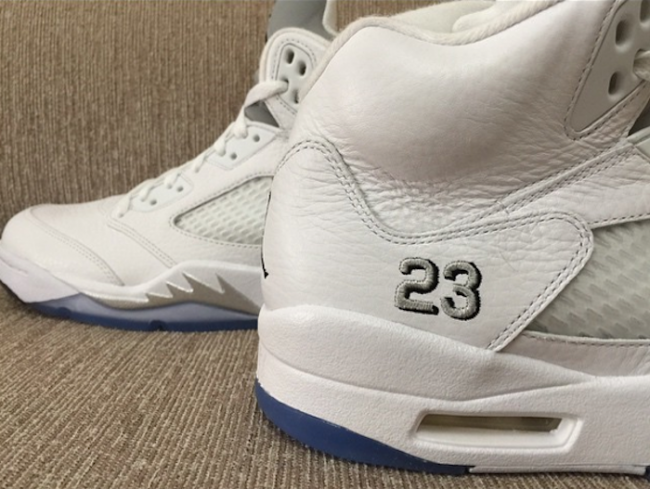 Air,Jordan,5,白/金属银全新实 AJ5 Air Jordan 5 Retro 2015 白/金属银全新实物图