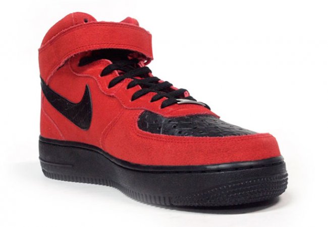 Nike,Air,Force,1,Mid,红麂皮/黑 AF1 Nike Air Force 1 Mid 新色发售