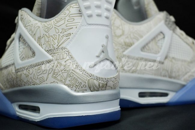 球鞋资讯,球鞋新闻,时尚杂 705333-105AJ4镭射 Air Jordan 4 “Laser” 清晰实物图赏