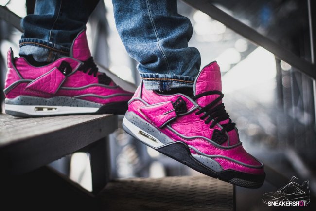 Air,Jordan,4,私人定制“粉红 AJ4 Air Jordan 4 "Pink Dinosaur" 定制鞋款