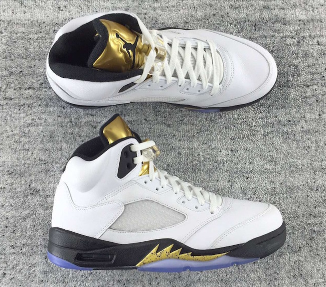 136027-133,AJ5,Air Jordan 5 136027-133AJ5 华丽气质难挡，Air Jordan 5 金牌配色实物新图