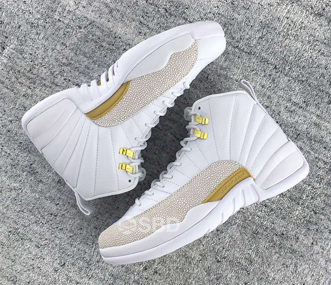 456985-090,AJ12,Air Jordan 12 456985-090 依然白金耀眼！Air Jordan 12 OVO “White” 发售日期确定