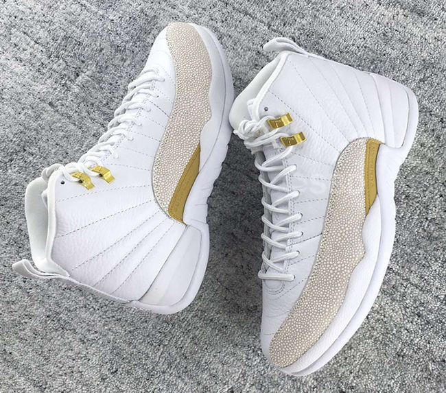 456985-090,AJ12,Air Jordan 12 456985-090 依然白金耀眼！Air Jordan 12 OVO “White” 发售日期确定